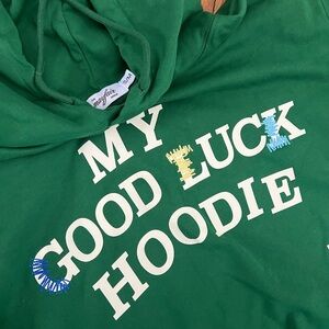 Minga London Green 'My Good Luck Hoodie' Sweater
